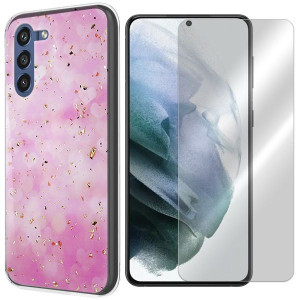 Etui Do Samsung Galaxy S21 Gold Trendy + Szkło 9h