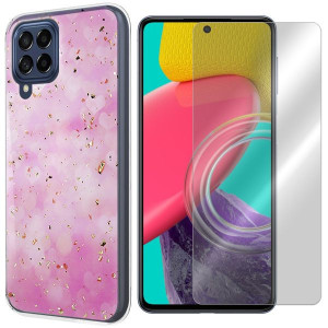 Etui Do Samsung Galaxy M53 5g Gold Trendy + Szkło