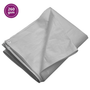 Plandeka, 260 g/m², 3x3 m, szara, HDPE