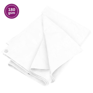 Plandeka, 180 g/m², 4x8 m, biała, HDPE
