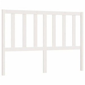 Wezgłowie łóżka, białe, 126x4x100 cm, lite drewno sosnowe