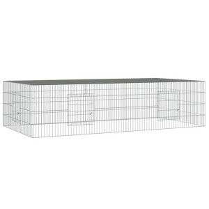 Klatka dla królika, 2 panele, 220x110x55 cm, żelazo