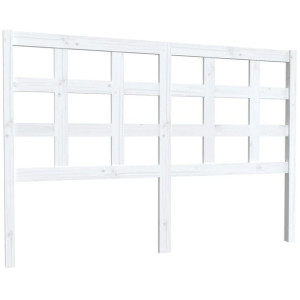 Wezgłowie łóżka, białe, 145,5x4x100 cm, lite drewno sosnowe