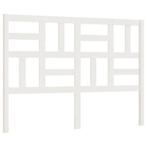 Wezgłowie łóżka, białe, 126x4x104 cm, lite drewno sosnowe
