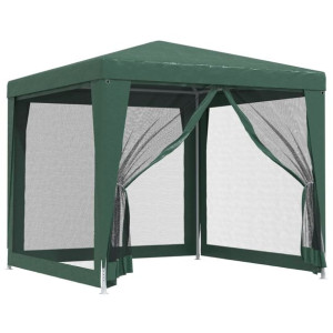 Namiot z 4 ścianami z siatki, zielony, 2,5x2,5 m, HDPE