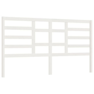Wezgłowie łóżka, białe, 206x4x104 cm, lite drewno sosnowe