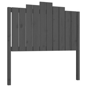 Wezgłowie łóżka, szare, 106x4x110 cm, lite drewno sosnowe