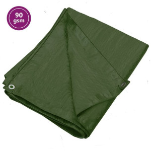 Plandeka, 90 g/m², 8x12 m, zielona, HDPE