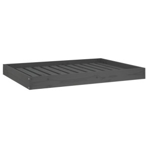Legowisko dla psa, szare, 101,5x74x9 cm, lite drewno sosnowe