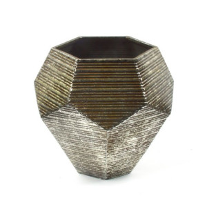 Wazon Geometryczny Metaloplastyka Gold