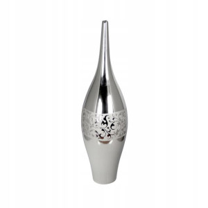 Wazon srebrny wysoki wzory Silver 44 cm