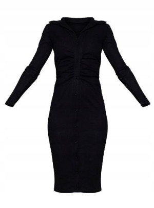 Czarna sukienka midi Pretty Little Thing 40