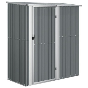 Szopa ogrodowa na rowery, szara, 180,5x97x209,5 cm, stal