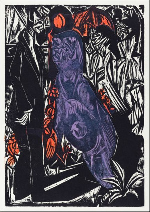 The Sale of His Shadow, Ernst Ludwig Kirchner - plakat 20x30 cm