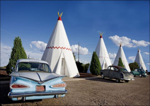 The Wigwam Motel on Route 66 in Holbrook, Arizona, where one can indeed “sp