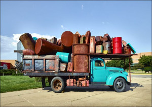 This inglorious sculpture outside the Sioux City Art Center., Carol Highsmi