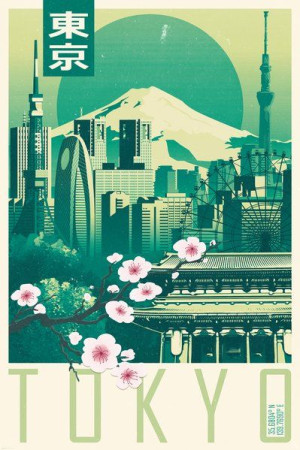 Tokio Japonia - plakat 61x91,5 cm