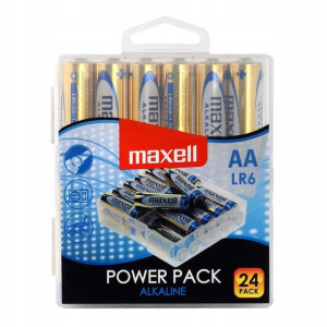 24x Baterie Alkaliczne Aa Lr6 R6 Maxell Alkaiczne Box