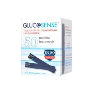 GLUCOSENSE Paski testowe do pomiaru glukozy 50 sztuk