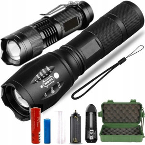 2x LATARKA Taktyczna LED CREE XM-L T6 i Q5 ZOOM