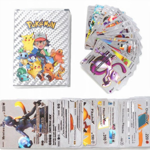 Karty Pokemon Kolkcjonerskie Folia Srebrne 55 Szt