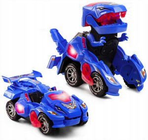 Auto Robot Dinozaur Transformujący Samochód Led