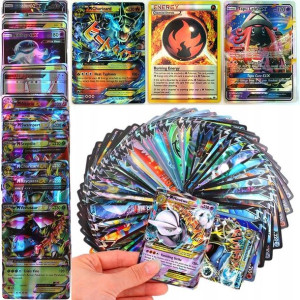 100szt Kolekcjonerskie Karty Pokemon Gx Mega Ex