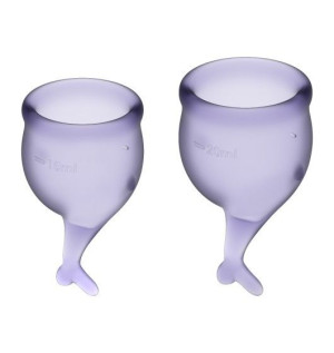 Silikonowe kubeczki menstruacyjne Satisfyer - 15 ml i 20 ml