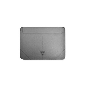 Guess wsuwka GUCS14PSATLG 14” srebrna Saffiano Triangle