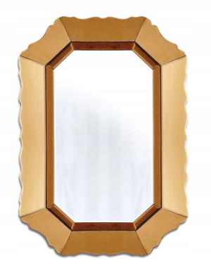 Lustro Mirano w lustrzanej złotej ramie 60/90 cm