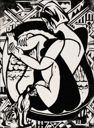 Woman in the Bathtub, Ernst Ludwig Kirchner - plakat 70x100 cm