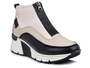 Sneakersy damskie na koturnie RIEKER N6352
