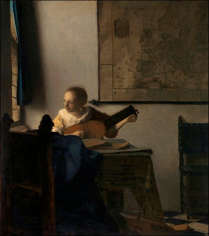 Young Woman with a Water Pitcher, Jan Vermeer - plakat 29,7x42 cm