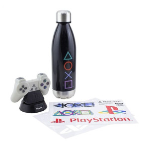 Zestaw prezentowy Playstation : lampka, butelka, naklejki