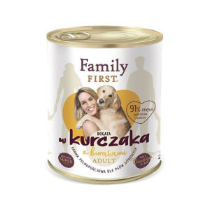 FAMILY FIRST Adult kurczak z burakami 6x800g