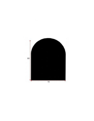 Podstawa Szklana Hartowana - Szyba Pod Piec Lub Kominek 80x70 Cm Czarna