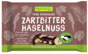 Czekolada gorzka z orzechami laskowymi BIO 100 g Rapunzel