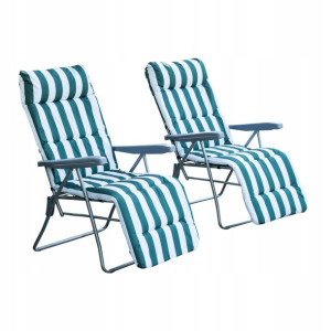 Outsunny 2x Leżak Ogrodowy Tarasowy Leżak Plażowy