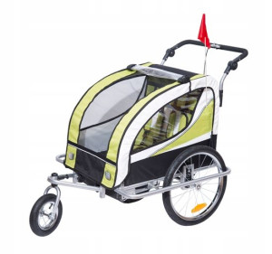 Homcom Przyczepa Do Roweru Jogger 2w1 360 2 Dzieci