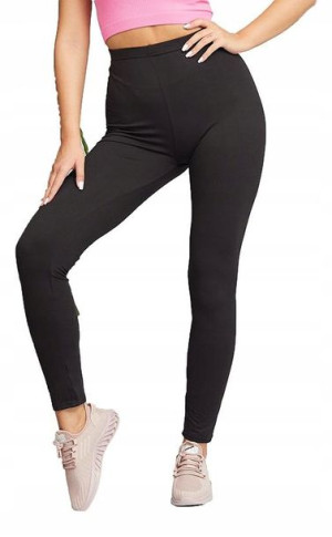 Legginsy Damskie Bambusowe Leginsy Czarne M/L