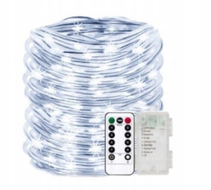 806 Lampki Choinkowe 100 Led Wąż Rurka Usb Zimne
