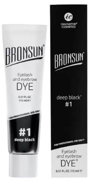 Farba do brwi rzęs BRONSUN farbka BLACK czarny