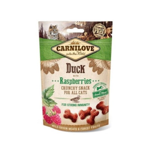 CARNILOVE - Przekąska dla kota snack crunch kaczka z malinami 50g
