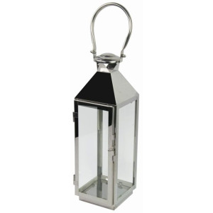 Latarnia Dekoracyjna 13x13x37,5cm Stal Nierdzewna