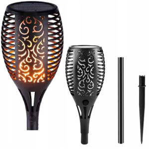 Lampa Ogrodowa Solarna Led Pochodnia Płomień Bass