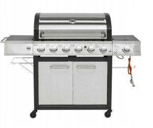 Grill Gazowy El Fuego Long Beach 6+1 23kw Żeliwo
