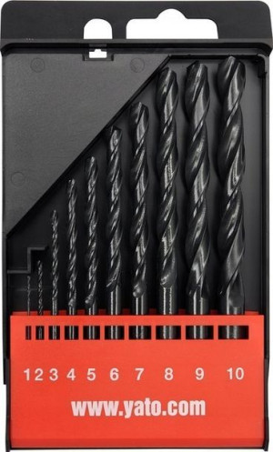 Komplet Wiertła do metalu HSS YATO 10szt.