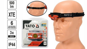 Latarka Czołowa Cree 500lm 3xaaa 3 Barwy Światła