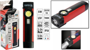 Latarka Wielofunkcyjna Led 300lm + Lampa Uv Yato