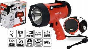 Szperacz Pistoletowy 15w 1200lm Akum. Zasięg 250m